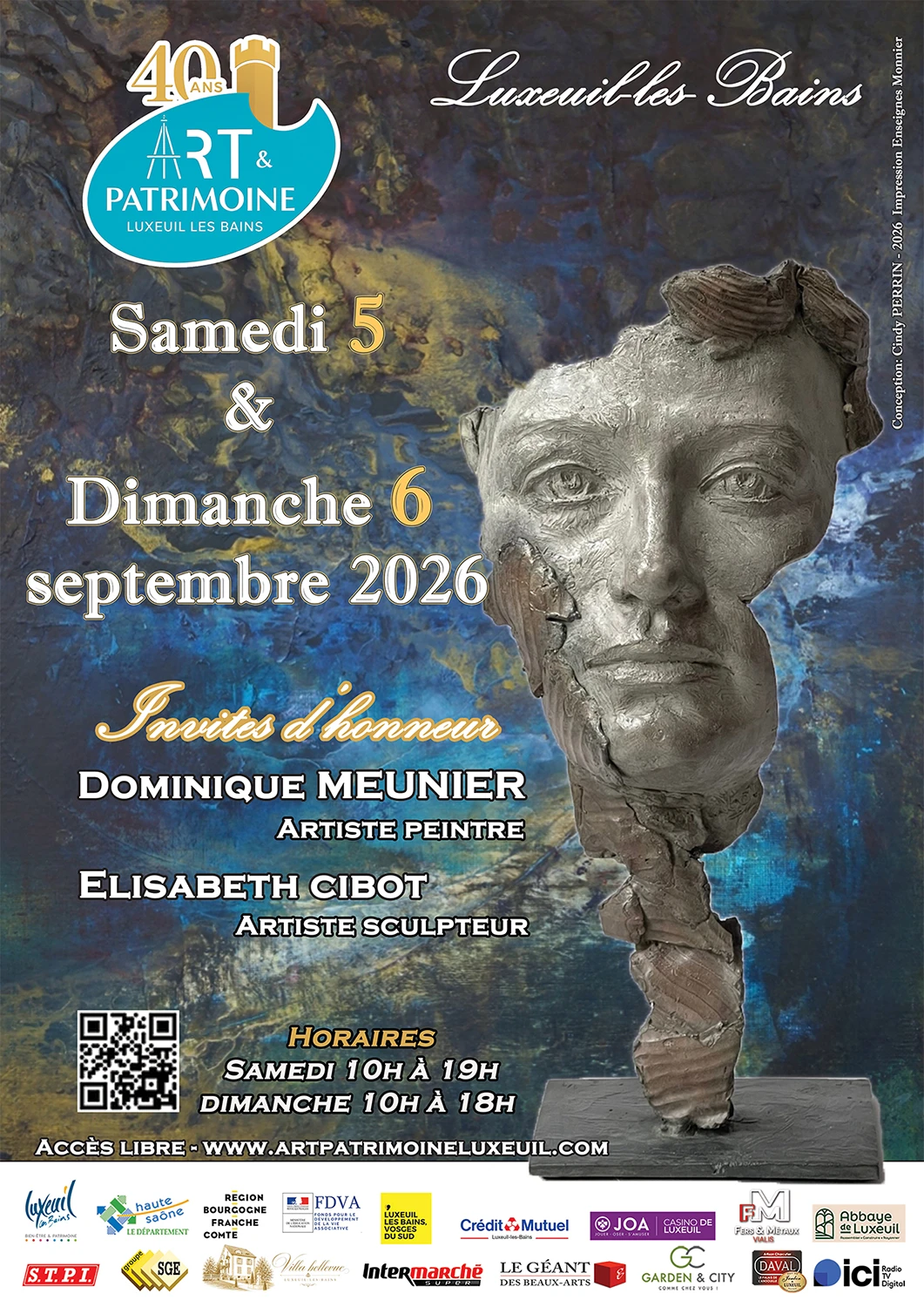 Affiche officielle Art & Patrimoine à Luxeuil-les-Bains les 5 et 6 septembre 2026